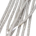 Clear Glass Rhinestone Chain Wedding Bridal Trim Crystal Tube Rope Cotton Cord DIY Hoodie Drawstring Shoelaces Accessories
