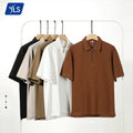 YLS1185 200GSM Cotton Polyester Mens T-Shirts Golf Polo Shirts Oversized Custom Embroidery Logo Polo Zip T-Shirt for Men