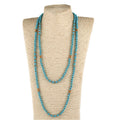Fashion Women 6mm Gold Metal Spacer Multi COLOR Crystal Glass Beads Knotted 150CM  Long Necklace