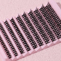 Private Label 3D Mink Individual Eyelash Extensions 25mm Thick Soft Synthetic Lashes Tray Natural Style Full Strip Makeup