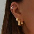 2022 New INS Stainless Steel Earrings Jewelry Designer Earrings Popular Brands 18K Gold PVD Plated Hoop Earrings Women