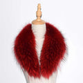 MWFur Raccoon Hair Scarf Collar for Winter Coat for Women Ladies Winter Fashion Custom Made Long Style Raccoon Fur Collar Scarf