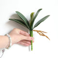 B0014 Green butterfly Fake Orchids Leaves Cymbidium Orchid Plants Leave Decor Real Touch Artificial Orchid Plant Leaf in Bulk