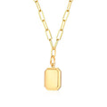 New Arrival 18K Gold Plating Stainless Steel Women Square Pendant Necklace Jewelry