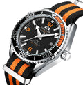 New Mens Nylon Strap Sport Outdoor Clock Time Date Week Month Display Mechanical Chronograph Automatic Watch