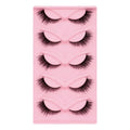 New Style Wholesale 5 Pairs Fox Eye Makeup Lashes Beauty Cosmetic False Mink Lashes Natural Black Soft Wispy Volume EyeLashes