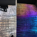 Rainbow Color PU Reflective Leather Silver Waterproof Abrasion-Resistant Anti-Mildew Raw Material for Shoes Home Textile Bag