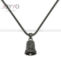 Best Selling Retro High-Sense Viking Biker Bell Jewelry Black Plating Non-fading Stainless Steel Pendant Necklace