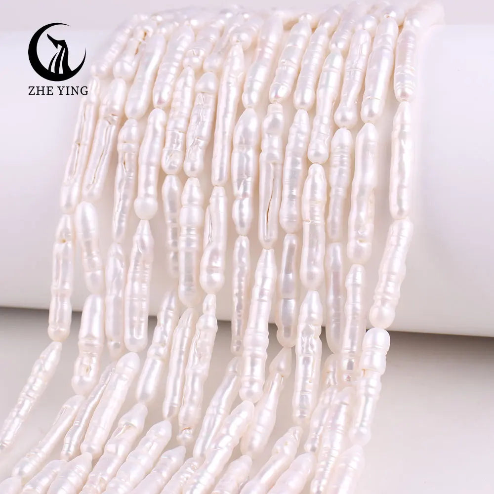 Wholesale 30-40mm Stick Cultured Freshwater Pearl Beads Spike Baroque Loose Pearls for Jewelry Making Natural Pearl Beads