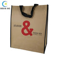 Eco Friendly Outdoor Thick Handle Brown Custom Kraft Paper Bag With Customize Logo