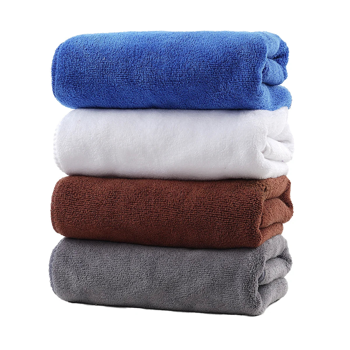 Wholesale Custom Mini Striped Microfiber Hair Drying Towel Quick-Dry Bath Hand Towel for Adults Children Knitted Woven Technique