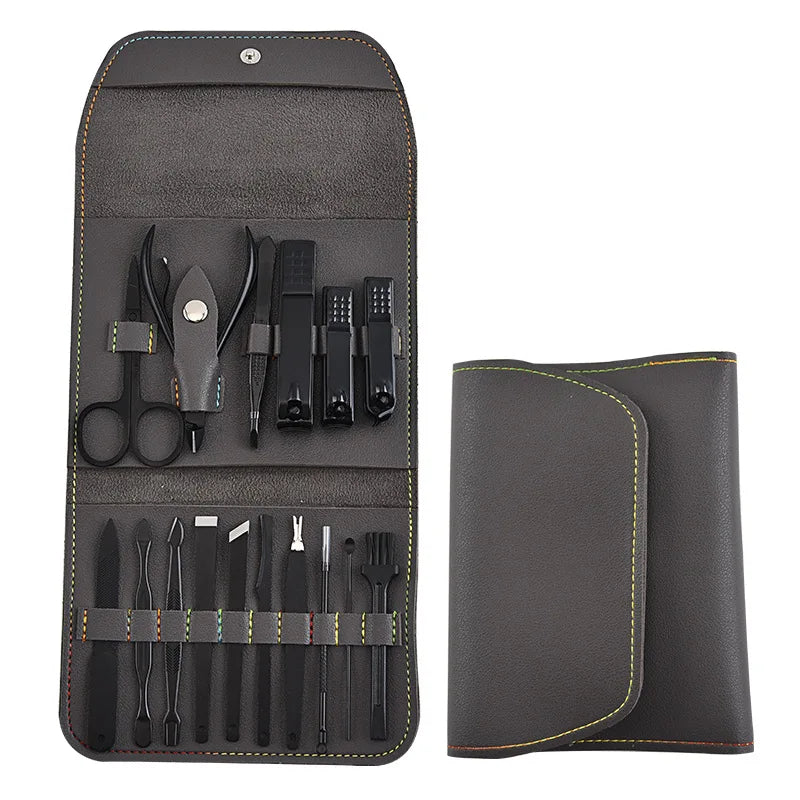 Rose Gold 16-piece Nail Clippers Set Finger Nail Clippers Set Black Nail Clippers Manicure Set