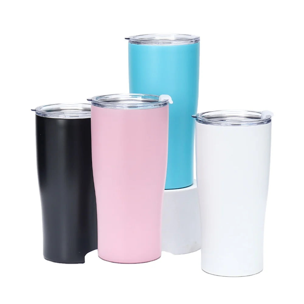 Wholesale 2021 New Products 20oz Double-Walled Stainless Steel Tumbler Straight Side Wide Mouth with 600ml Capacity