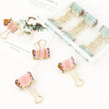 Cute Candy-Style Creative Metal Binder Clips Office and School Stationery Supplies for Students Paper Management 6pcs/Box