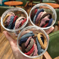 Strong Seamless Stretch Elastic Hair Ties Bands Rope Ponytail Holders Colorful Hair Ties for Girls