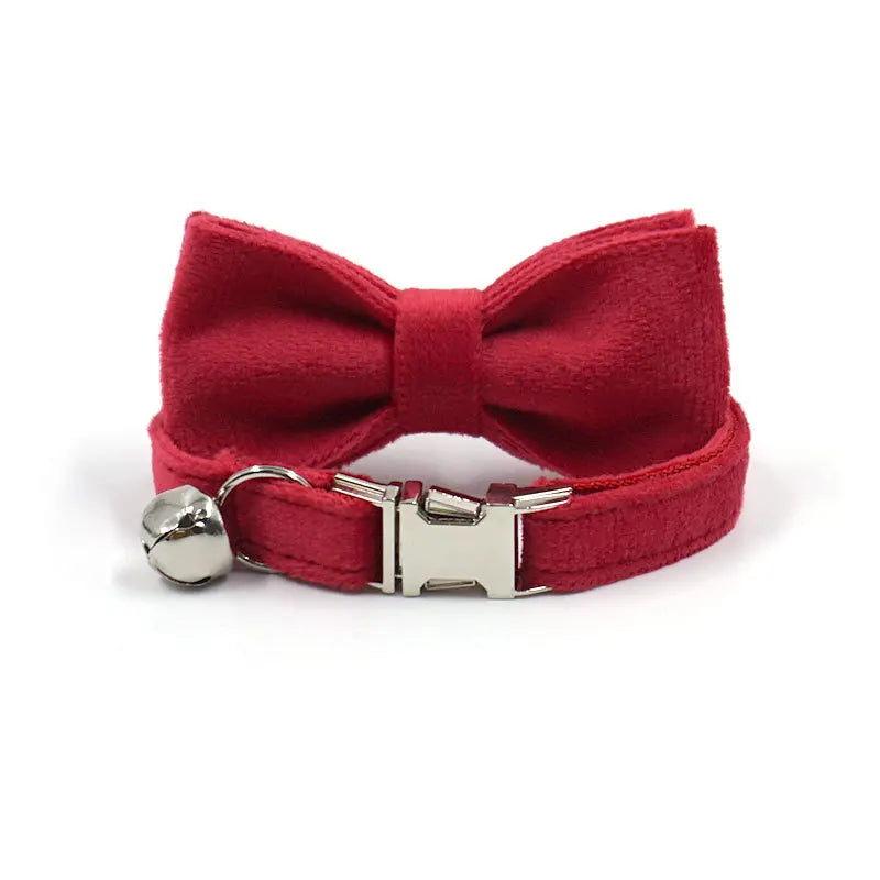 Wholesale Custom Acceptable Breakaway Buckle Metal Velvet Pet Red Cat Dog Collar
