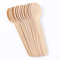 Disposable Eco-Friendly Sustainable Wooden Flatware Sets for Back School American Style Travel Dishwasher Safe Knives Forks
