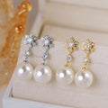 E2288 10-11mm DIY Natural Freshwater Pearl Charm Earrings Mounting Accessory 925 Sterling Silver Gold Plated  Jewelry for Women