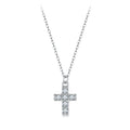 Waterproof Jewelry 925 Sterling Silver Fashion Classic Cross 2mm Tiny Moissanite Necklace Necklace for Women