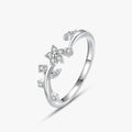 Ailmay Hot Sale Genuine 925 Sterling Silver Lovely Flower Rings Cubic Zirconia Women Minimalist Fine Jewelry