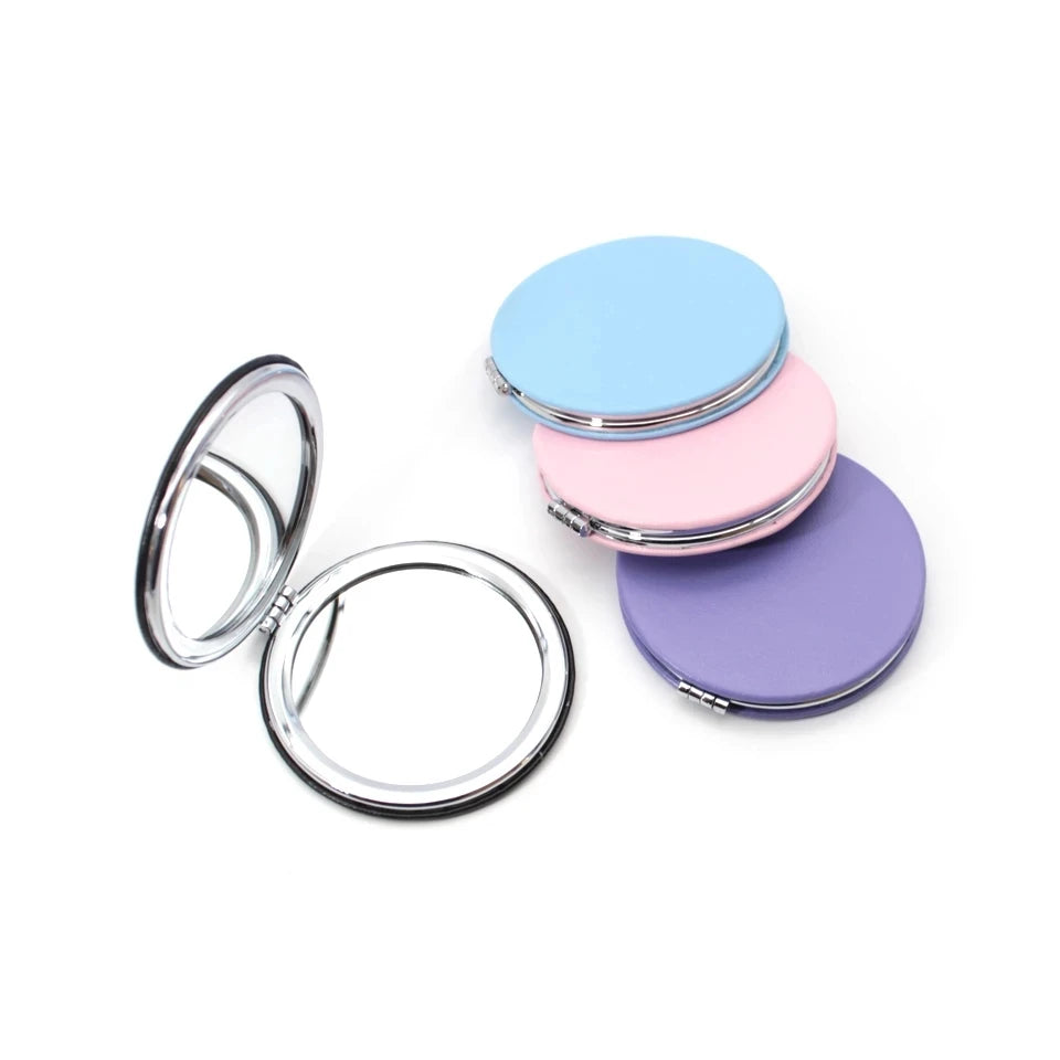 Custom All Shapes Sizes Vanity Espejo Private Label Pocket Mirror/Small White Makeup Mirror/Wooden Pocket Compact Make up Mirror