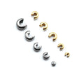 Wholesale Stainless Steel Moon Shape Beads 3mm-7mm Loose Spacer Crimp & End Beads for Jewelry Making