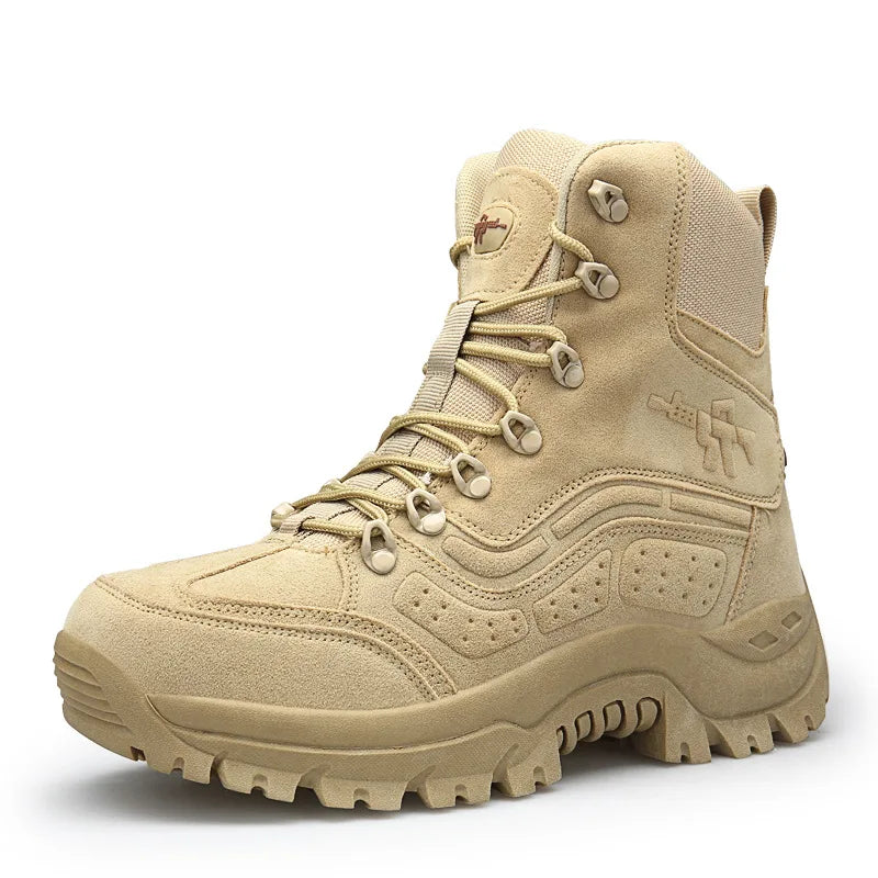 Shero High Top Desert Tactical Boots Breathable Wear-resistant Boots Anti-skid Waterproof Land Combat Boots Large Size