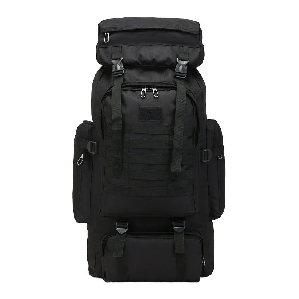 Wholesale Large Capacity 80L Waterproof Nylon Backpack for Outdoor Activities-for Mountaineering Camping Tactical Travel Use