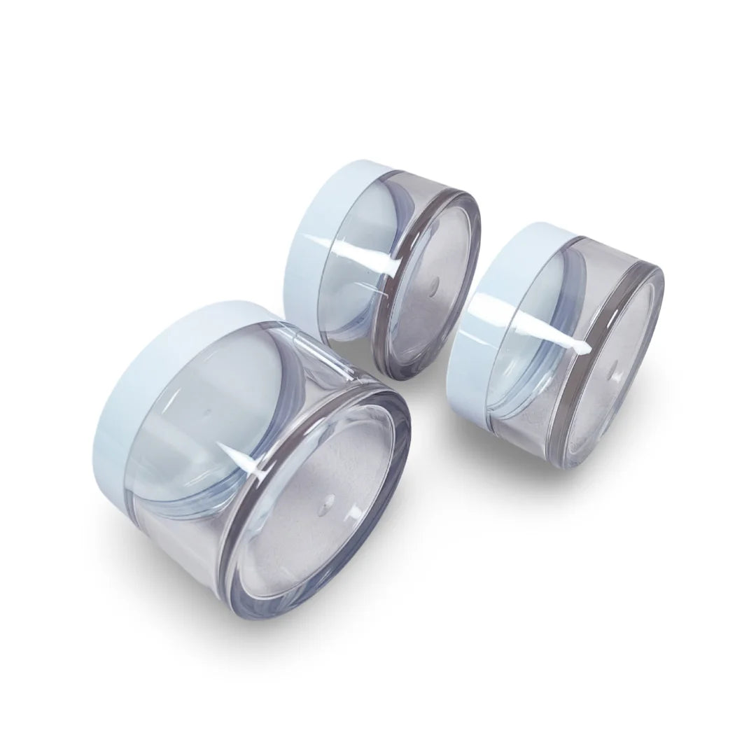 Empty Round Pot Jars Clear Container with Lids Small Plastic Jars Wide Mouth Round Leak Proof Container Jars 120ml/100ml/60ml