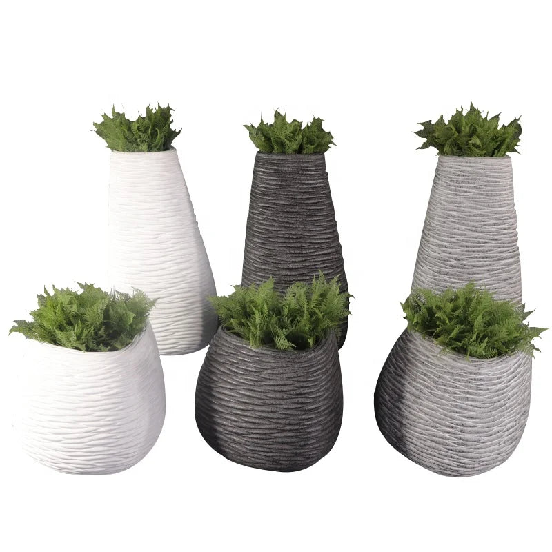 Nordic Pots for Plants Flower Outdoor Indoor Garden Home Fiber Glass Flowerpot for Hotel Restaurant