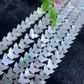 Natural White Mother of Pearl Butterfly Shell Charm DIY Beads Straight Hole Lightweight Multi-Use Jewelry Accessories 7x10mm