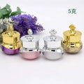 Luxury 5g Crown Type Acrylic Eye Cream Container Small Size Cosmetic Skin Care Face Cream Jar With Gold Silver Lid