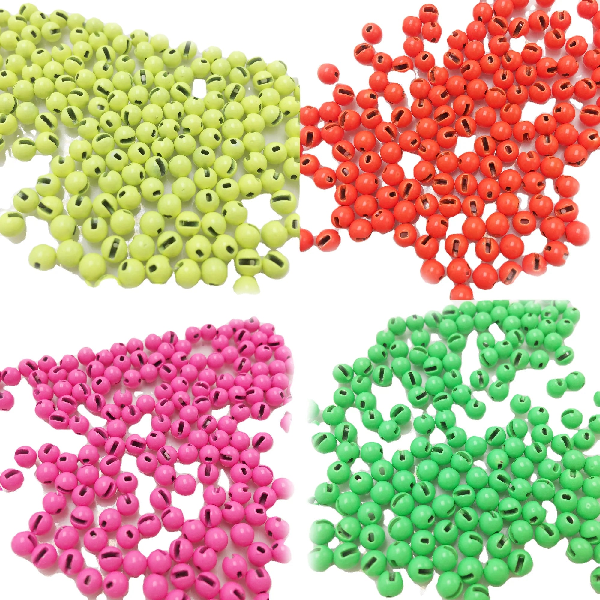 Fluo Colors Fluorescent Fly Tying Tungsten Beads Materials for Nymph Flies in River Conditions