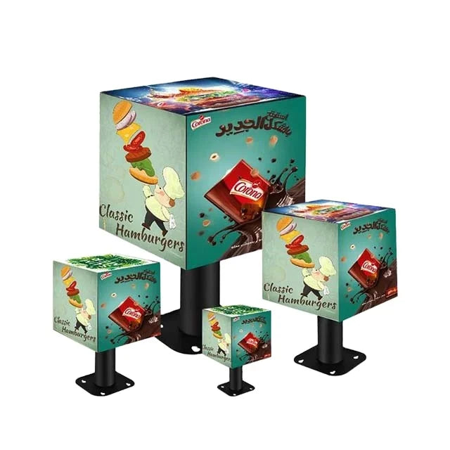 Outdoor Waterproof Advertising Equipment 5 Faces 6 Faces P2.5  Cube Led Pixel Video logo Sign Led Cube Screen Display