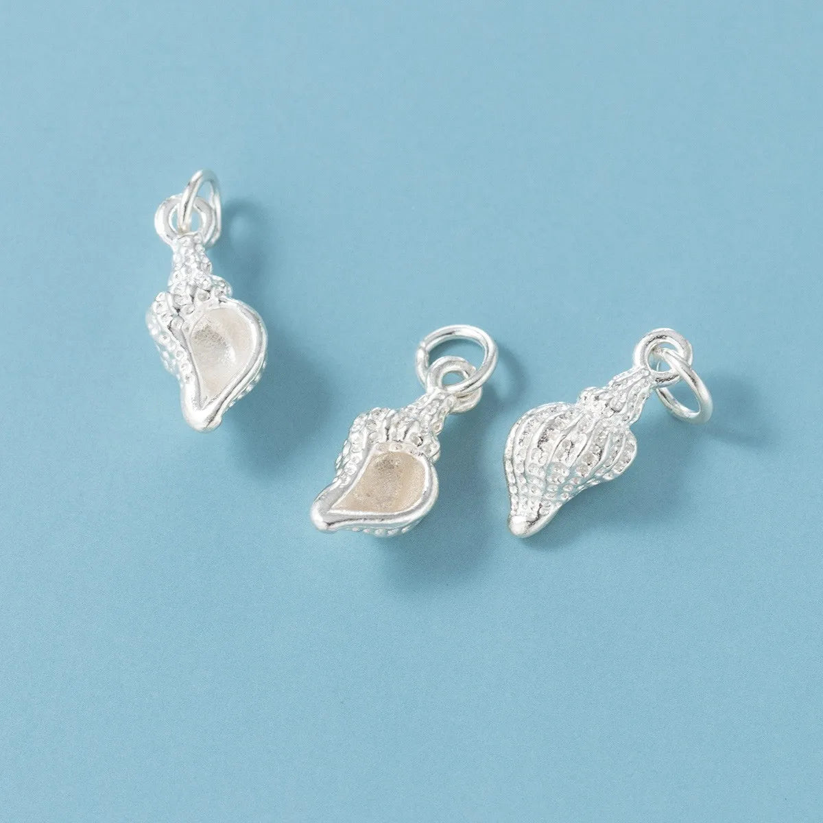 Hot Sales 925 Sterling Silver Conch Shell Pendant for Jewelry Necklace Making Charms