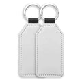 Wholesale New Double Sided Rectangle PU Leather Keychains Blank Sublimation Print