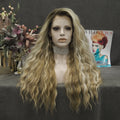 Lace Highlight Blond Futura Heat Resistant Lace Front Synthetic Hair Wigs for Daily Wearing
