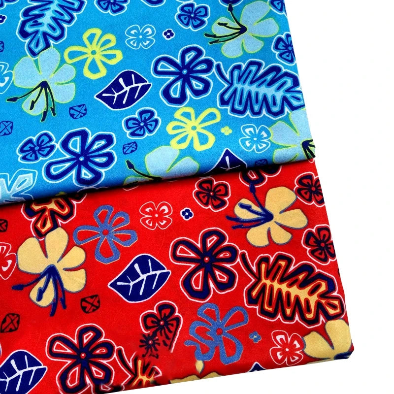 Palm Tree Hawaiian Print Fleece Fabric Beach Print Fabric Used for Beach Pants and Garments Ready Made Design Roller Charge