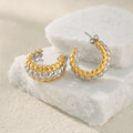 VOGUE ROYAL MIXED WOVEN EARRINGS 2025 Dazan NEW Winter INS 18k Gold Plated Hypoallergenic Stainless Steel Lady Jewelry
