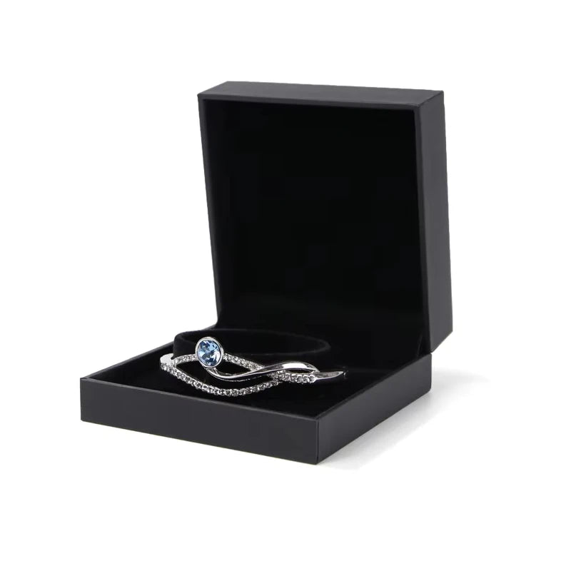 Packbloom Personalized Black Jewelry Packaging Bag Box Brushed Paper Snap Closure Elegant Valentine's Day Gift Box Custom Logo