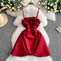 Boutique Wholesale 2025 Spring New Fashionable French Sweet Slimming and Slimming Satin Women's Dress