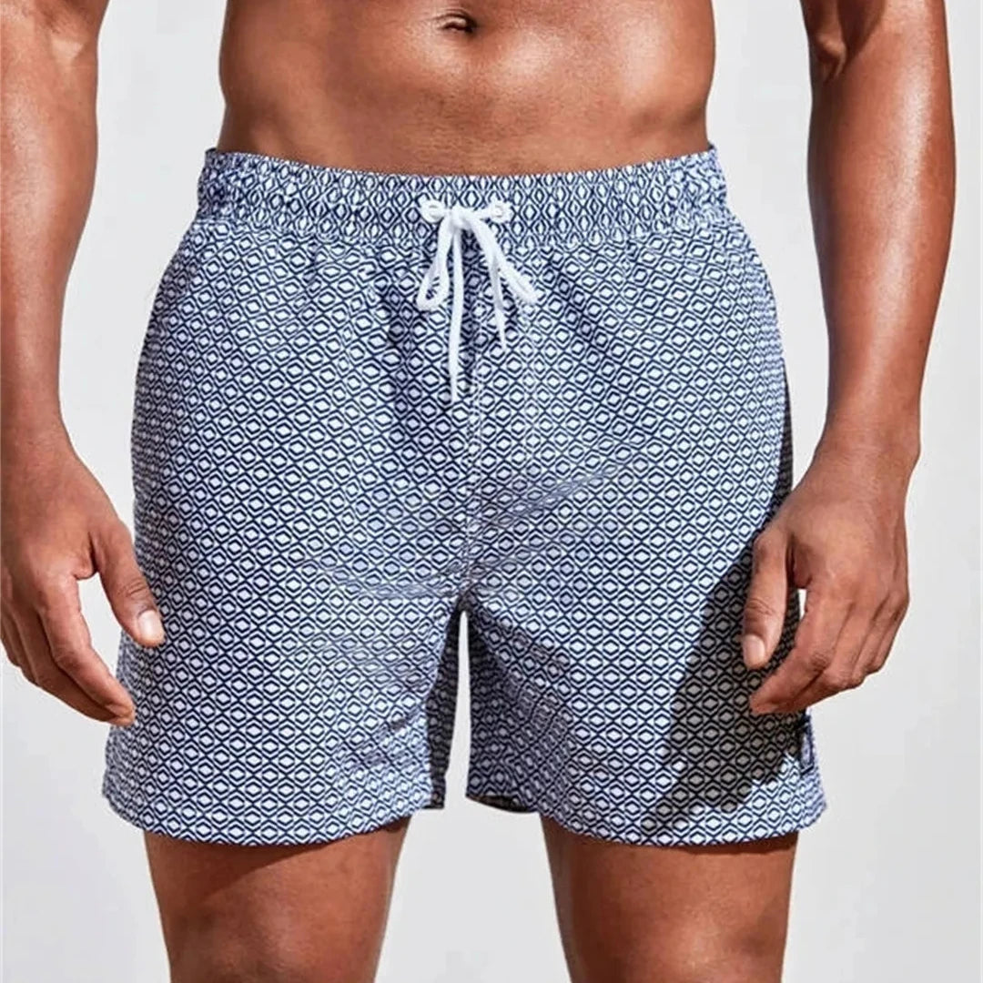 Quick Dry Recycled Polyester Custom Pattern Men's Surf Board Short Swim Trunk With Custom Logo Swimsuit Men
