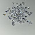 Guangxi Wuzhou Wholesale 2mm 3mm FlatBack Checkerboard Cut CZ White Black Cubic Zirconia Gemstone