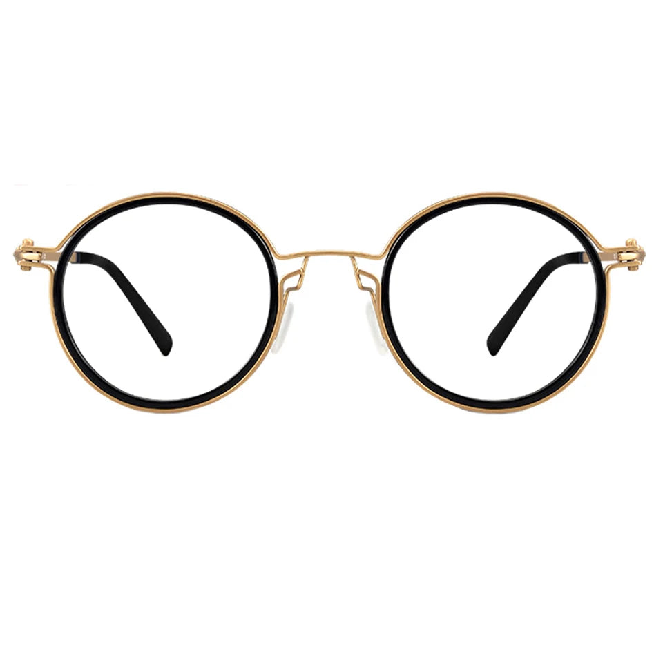 2021 Titanium High End Vintage Round Glasses Frames Retro Fashion Design Optical Frames of Titanium