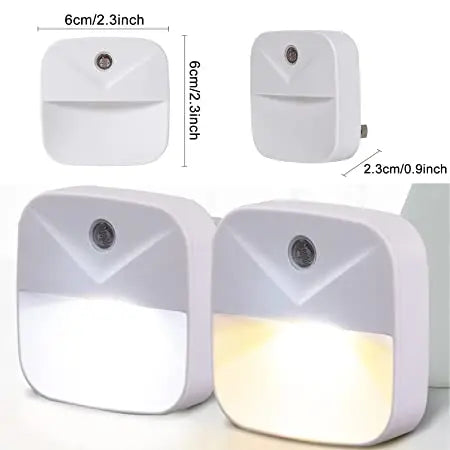 Dusk Automatically Turn on and Off plug in EU US Smart wall sensor night light for Kids Bedroom Bathroom Stairs