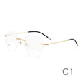 Ultralight Titanium Alloy Rimless Men Glasses Frame Square Eyeglasses Myopia Prescription Frames for Women Optical Eye Glass