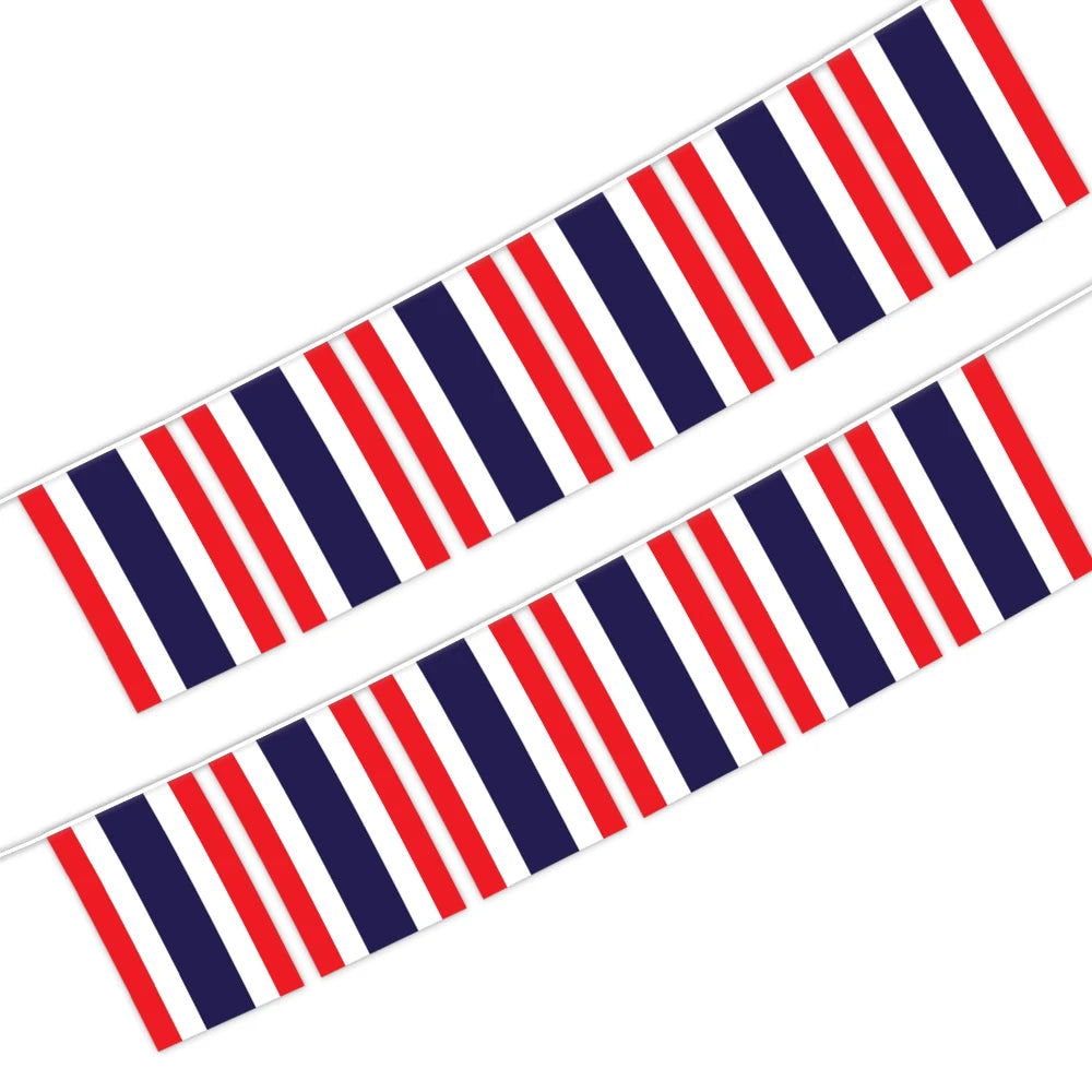 Thailand Bunting String Flag for Outdoor and Indoor Decoration 5.5X8 in 12pcs/Unit