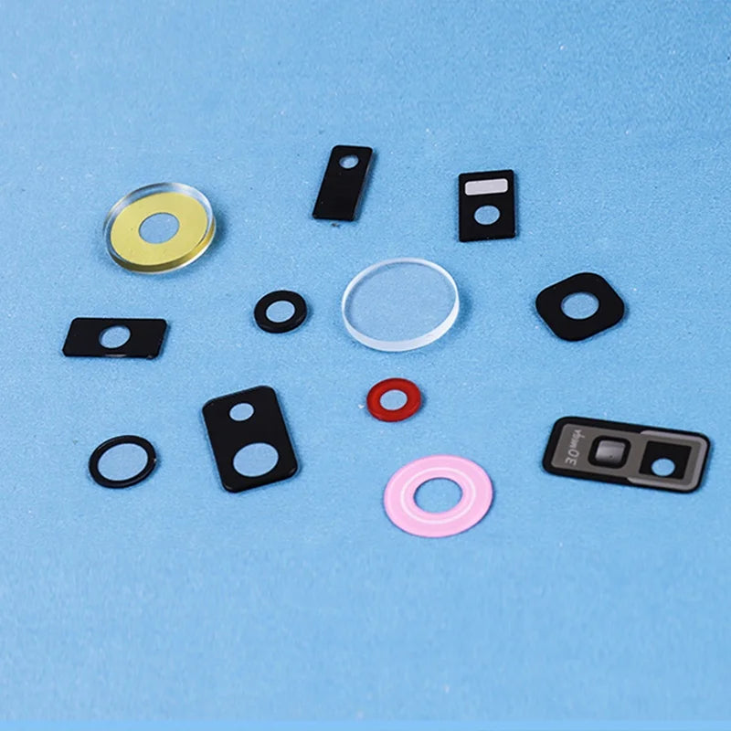 Custom camera lens glass cover plate small piece tempered glass lens 92% high transmittance glass
