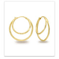 Trendy 18k Gold Plated Retro Irregular Double Hoop Interlace Huggie 925 Sterling Silver Twisted Earrings for Women Wedding Gift