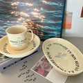Korean Ins Style  Alphabet Ceramic Tableware Niche Design Dessert Plate Mug
